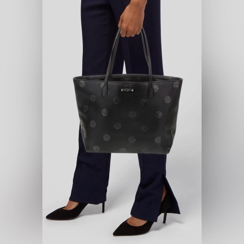 Kate Spade New York Haven Lane Hani Glitter Polka Dot Tote